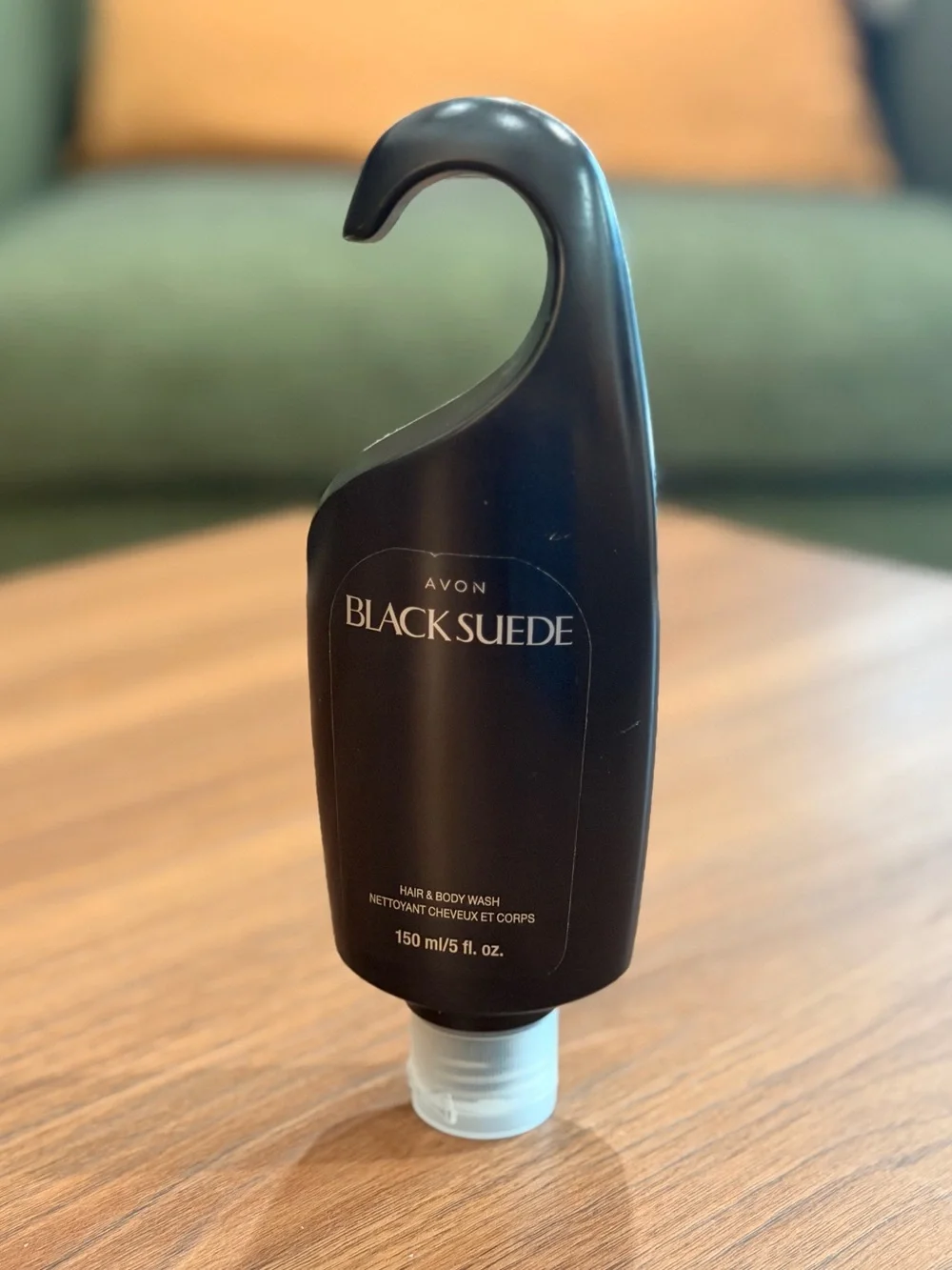 NEW Avon Men's Black Suede Hair & Body Wash Handing Contained 5 FL OZ